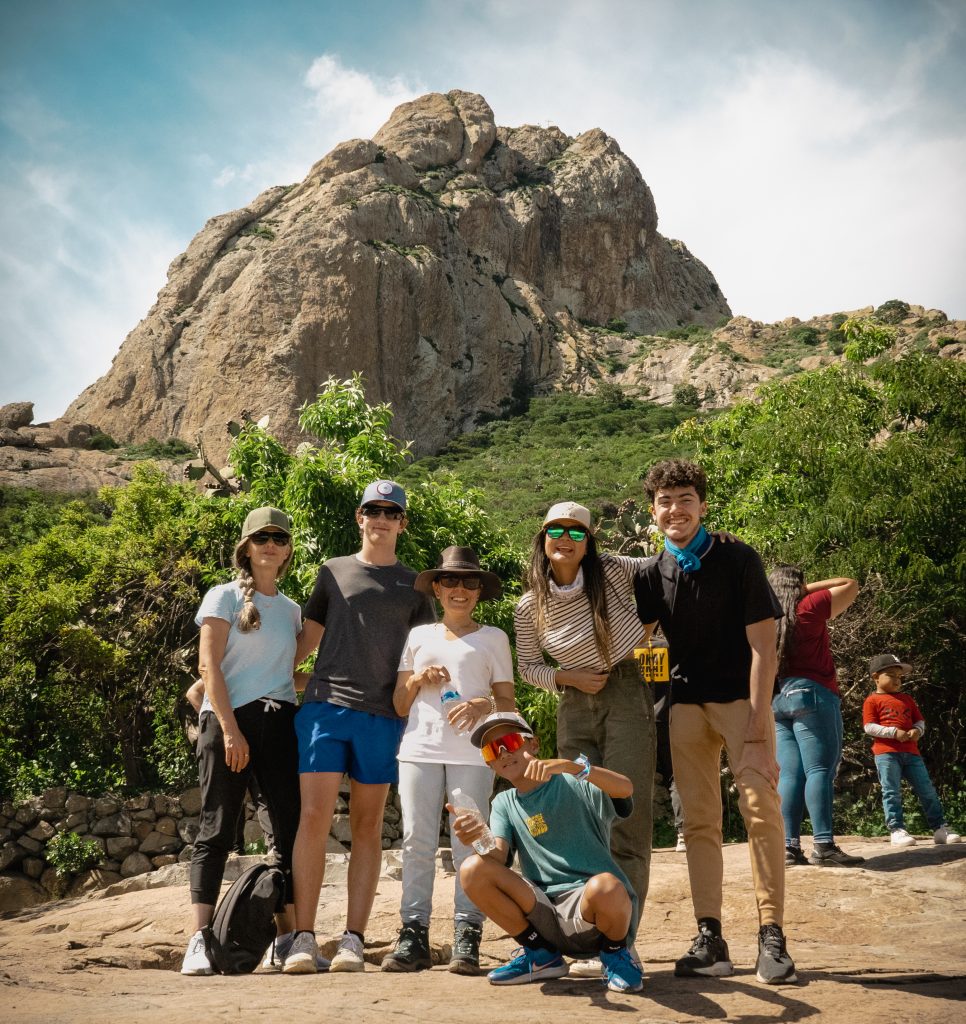 Pearl Community in front of Pena de Bernal